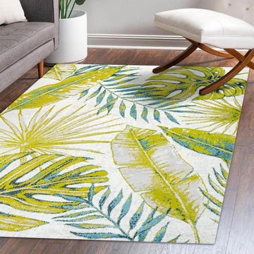 Monstera Tropical Leaves Area Rug